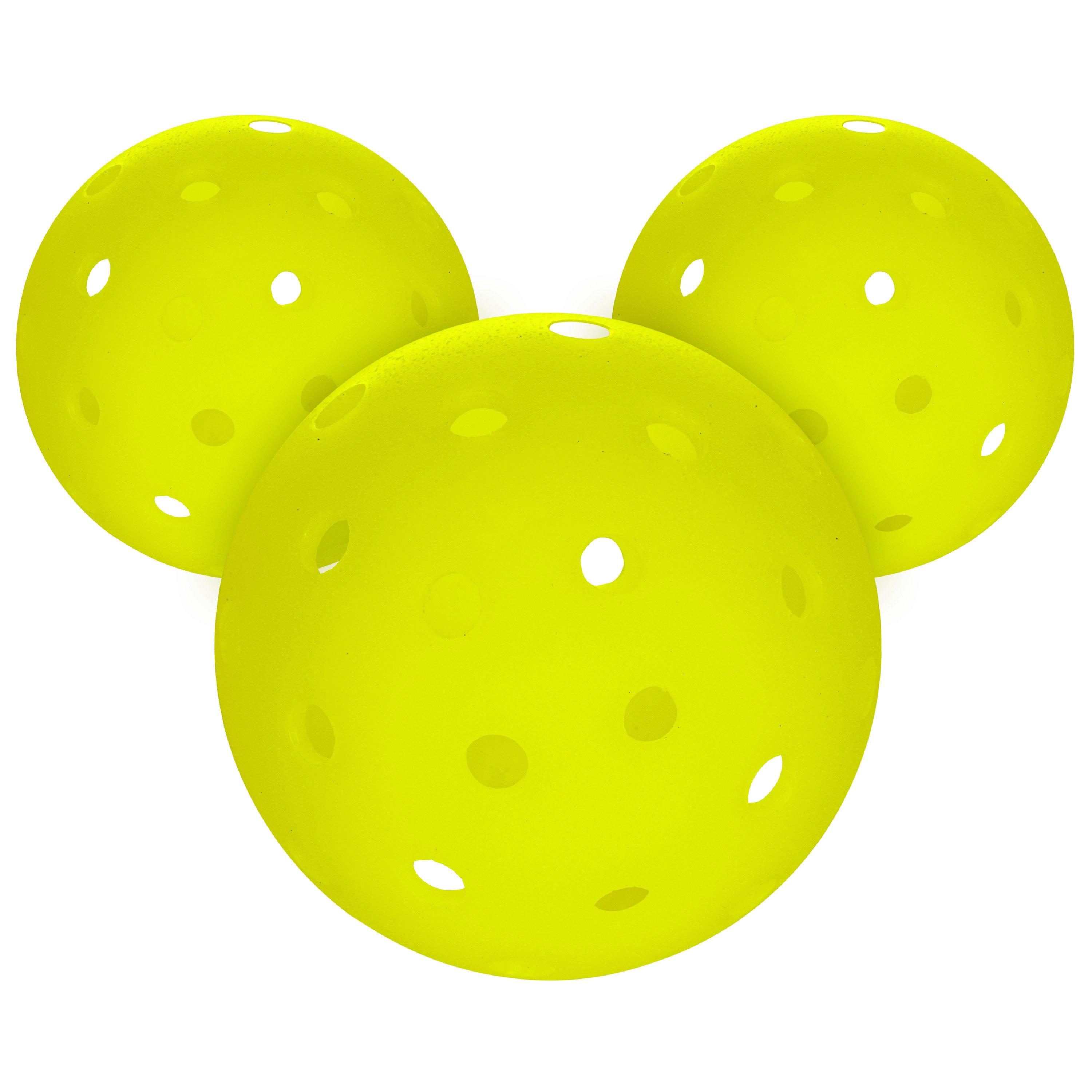 Franklin Sports 3-Count 69MM Pickleballs - Yellow